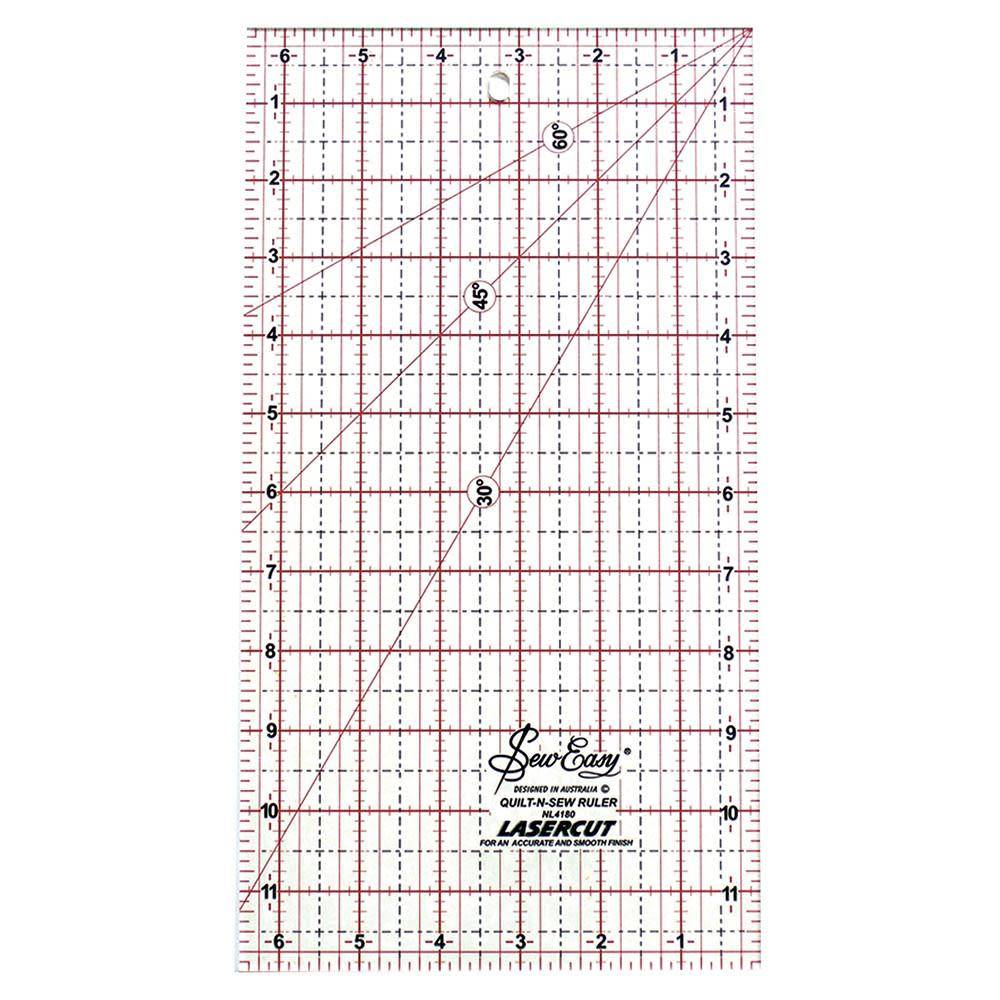 SEW EASY SEW EASY Quilting Ruler - 12" x 6.5" (30.5 x 16.5cm) - Kathy’s ...