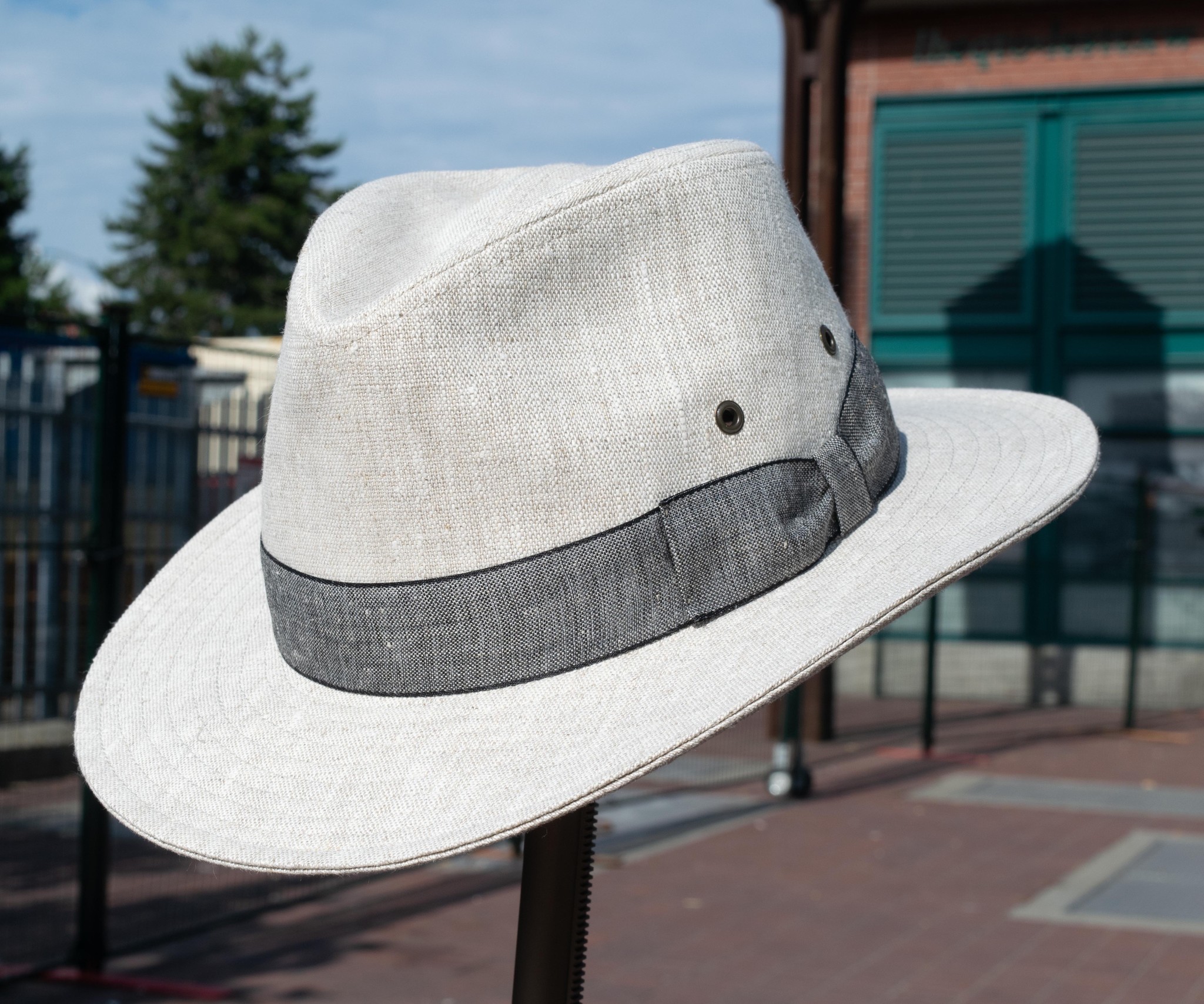 Linen Fedora Teardrop Bertacchi Italian HatCrafter