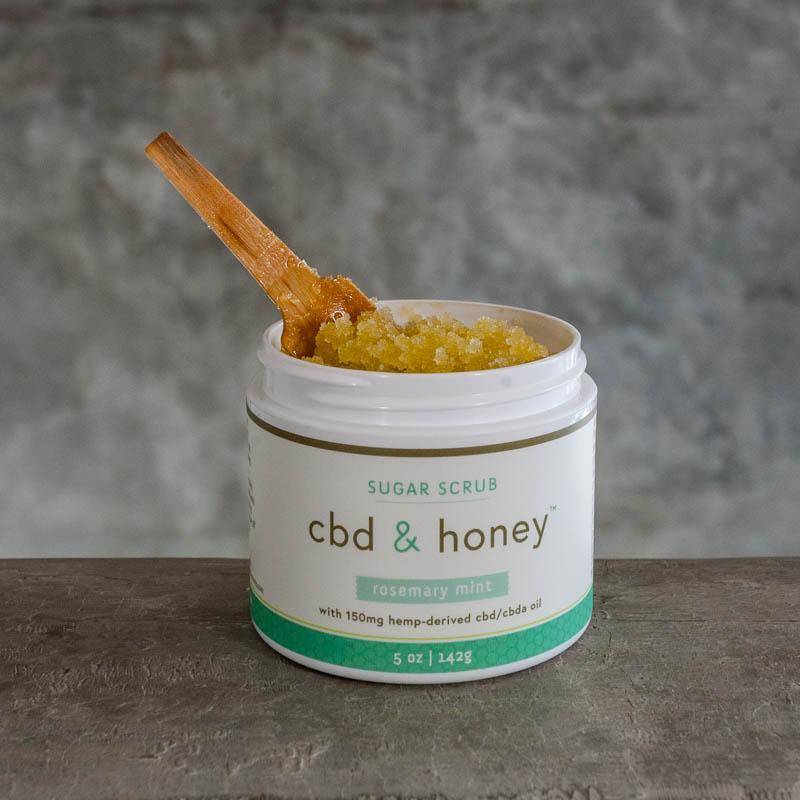 CBD & Honey 150mg Sugar Scrub Rosemary Mint Mindful Habits