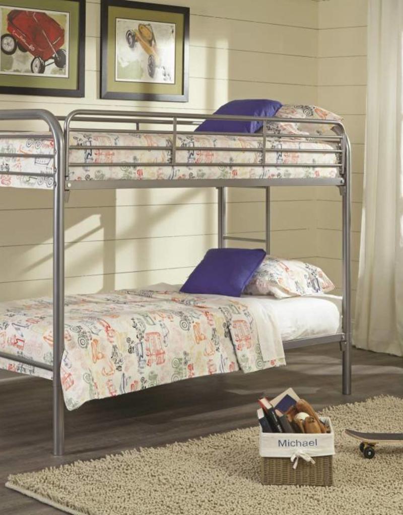 Metal Twin Bunkbed R B Furniture Acme Metal Twin Bunkbed