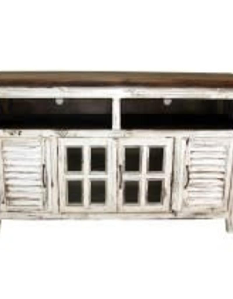 Mo Com 65 Tv Stand Shutter Antique White R B Furniture Mo Com 65 Tv Stand Shutter Antique White