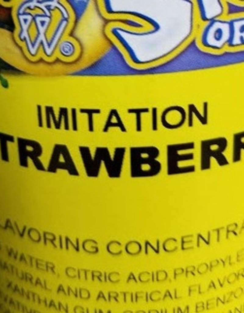 Snow Ball Flavor, Strawberry, 32 oz. (1 Quart) Grover Brothers