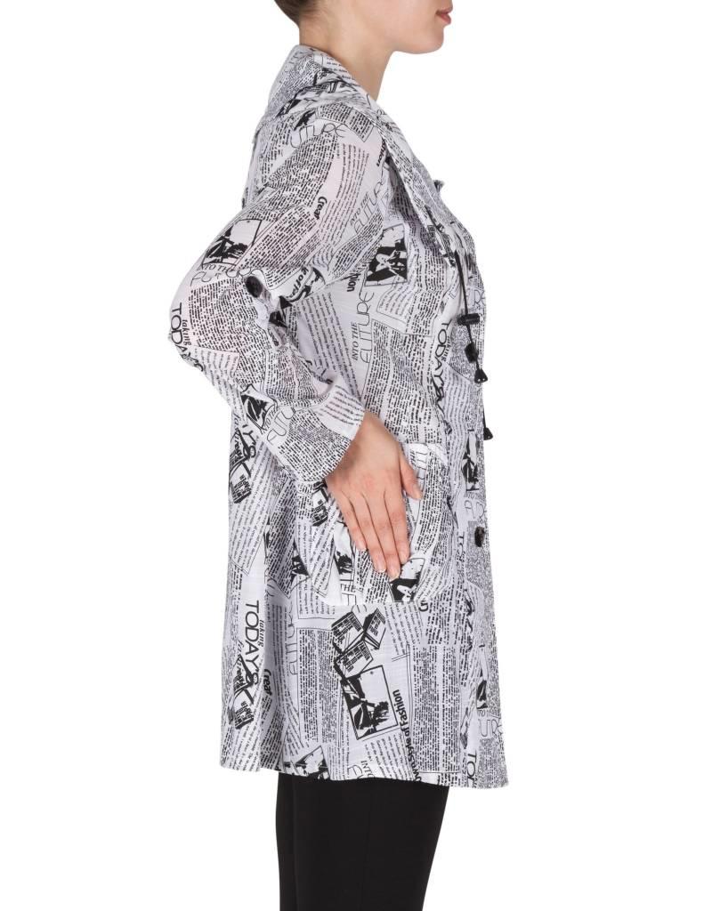 Joseph Ribkoff LDS NEWSPRINT JACKET 181628 A2 Prêtà Porter