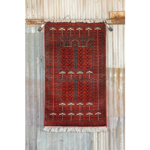 Indian Handmade Red Cashmere Rug Indian Handmade Red Cashmere Rug