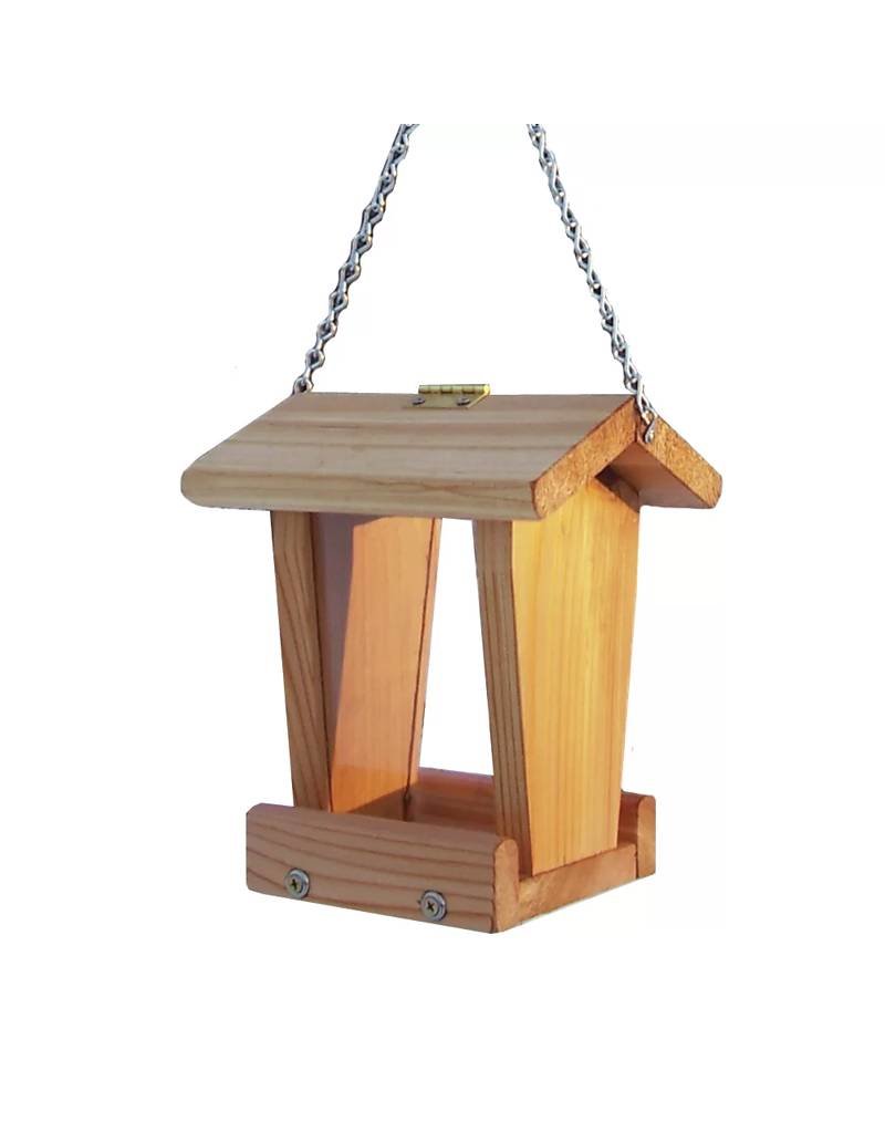 Hanging Cedar Seed Feeder Mini Hopper Made In Usa By Stovall