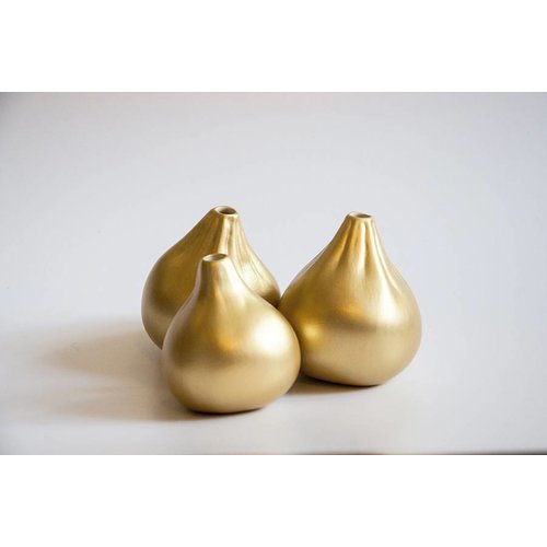 Golden Fig Vases Set of 3 Golden Fig Vases Set of 3