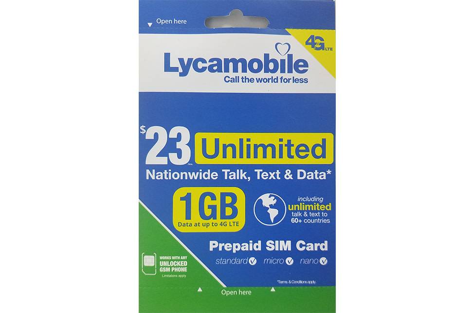 Sim Card Lyca Mobile 23 plan (Prepaid) Cowboy Wholesale Corp.