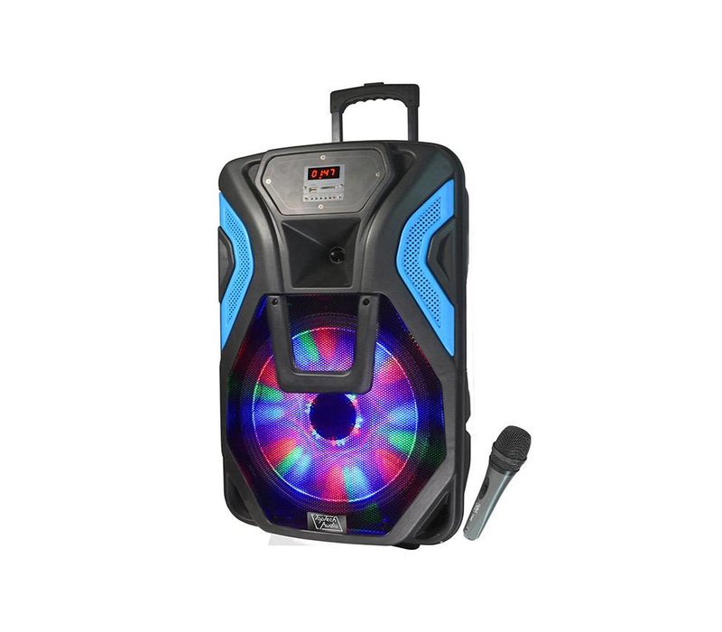 Top Tech Audio Top Tech Bluetooth Speaker 15", LED Lights, Mic, 2800W