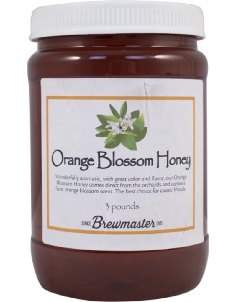 ORANGE BLOSSOM HONEY 3 lb JAR Hoppin' Grape Homebrew Supply