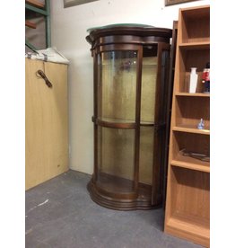 Entertainment Centers Curio Cabinets Tv Stands Recycled Furniture 2 Door Curio Dark Oak