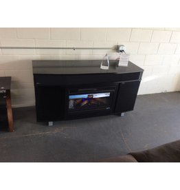 Entertainment Centers Curio Cabinets Tv Stands Recycled Furniture Black Fireplace Tv Stand W Bluetooth