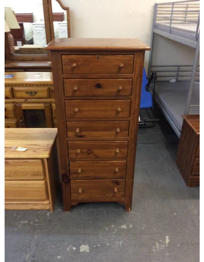 7 Drawer Skinny Chest Pine 7 Drawer Skinny Chest Pine
