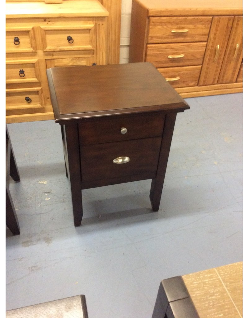2 Drawer Nightstand Cherry Recycled Furniture