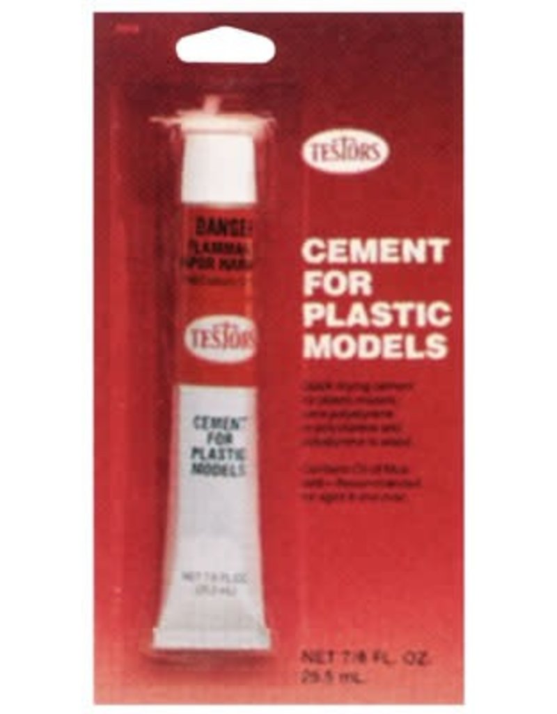 Testors Testors Plastic Cement 7/8 oz Carded Tracks Hobbies and R/C