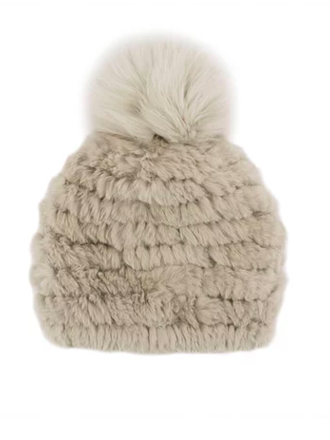 Rabbit Beanie Hat - Fox Pom