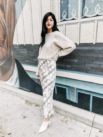 Open Neck Fuzzy Sweater