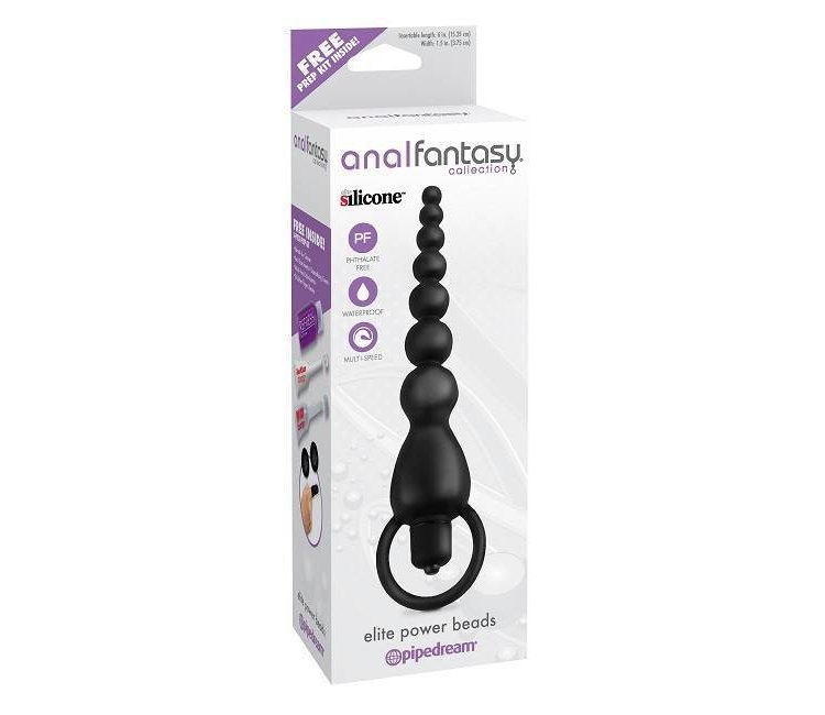 Анальный вибростимулятор елочка Pipedream Beginner's Power Beads, черный  4657-23 PD - PipeDream - Анальные ёлочки - Купить