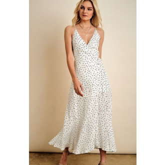 thin strap wrap dress