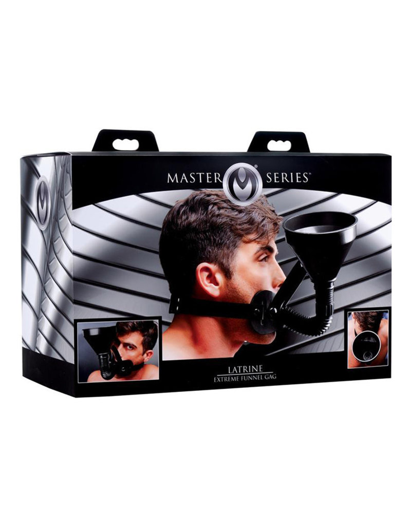 Кляп фаллос Master Series Face Fuсk Strap On Mouth Gag, черный XR Brands AD784 - XR Brands - Кляпы шары - Купить