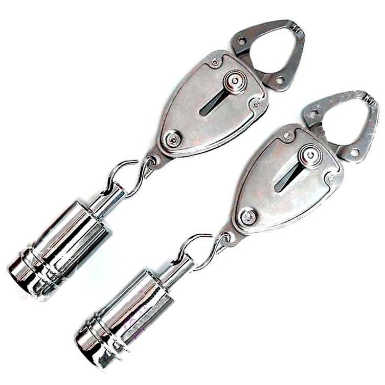 Регулируемые Клипсы для Сосков с колокольчиками Lux Fetish, серебристый LF5207 - Lux Fetish - Зажимы для сосков - Купить
