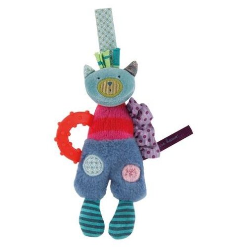 Moulin Roty Cat Ring Rattle - Les Jolis pas Beaux Moulin Roty Cat Ring Rattle - Les Jolis pas Beaux