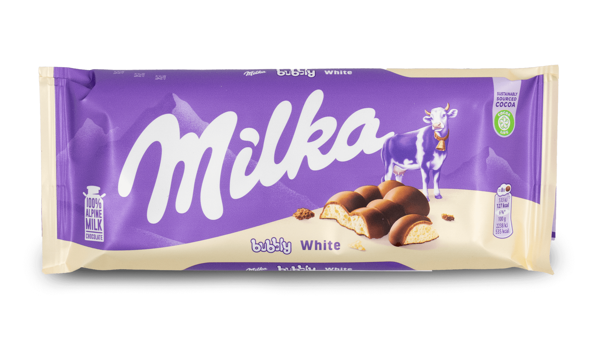 Milka Bubbly White Chocolate Bar G The Dutch Shop