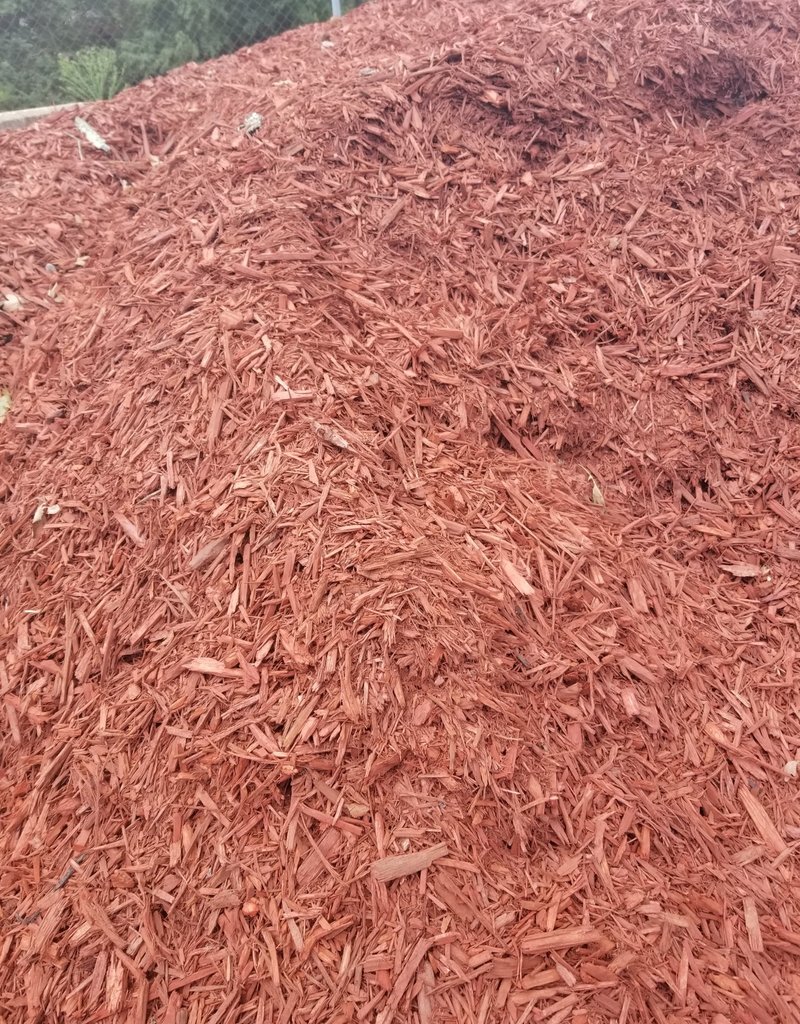1 Yard Red Dyed Mulch Acors Topsoil and Mulch