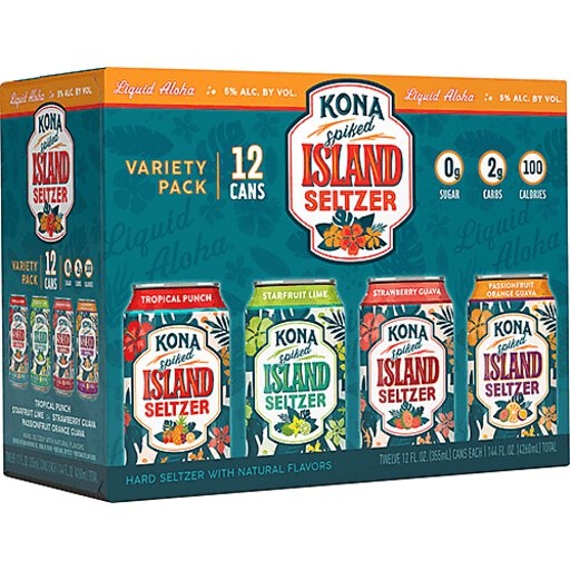 Kona Spiked Island Seltzer Variety Pk Oz Can Cork N Bottle