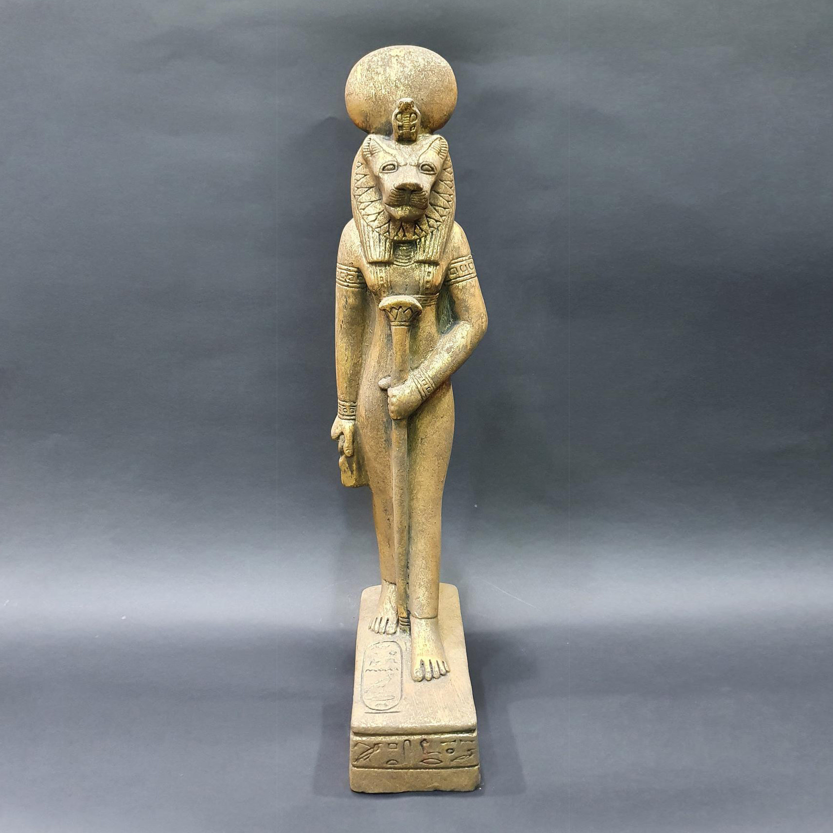 Egyptian Lioness Goddess Sekhmet Statue Inches Tall In Golden