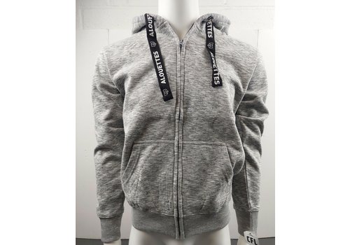 Grey Melange Montreal Alouettes CFL Poly Express Twill Logo Hoodie