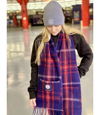 PATRICK WOOLEN FOULARD EN LAINE ALOUETTES