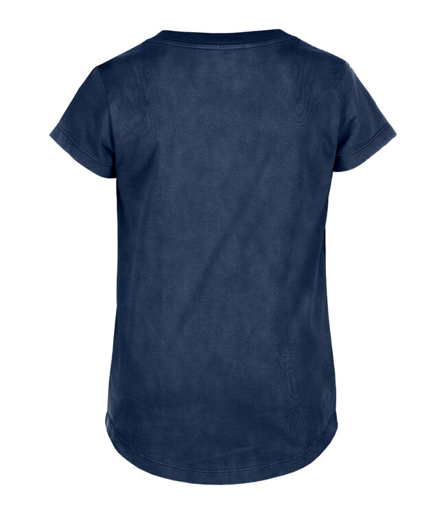 GIRL'S CHARCOAL NAVY GRAPHIC T-SHIRT