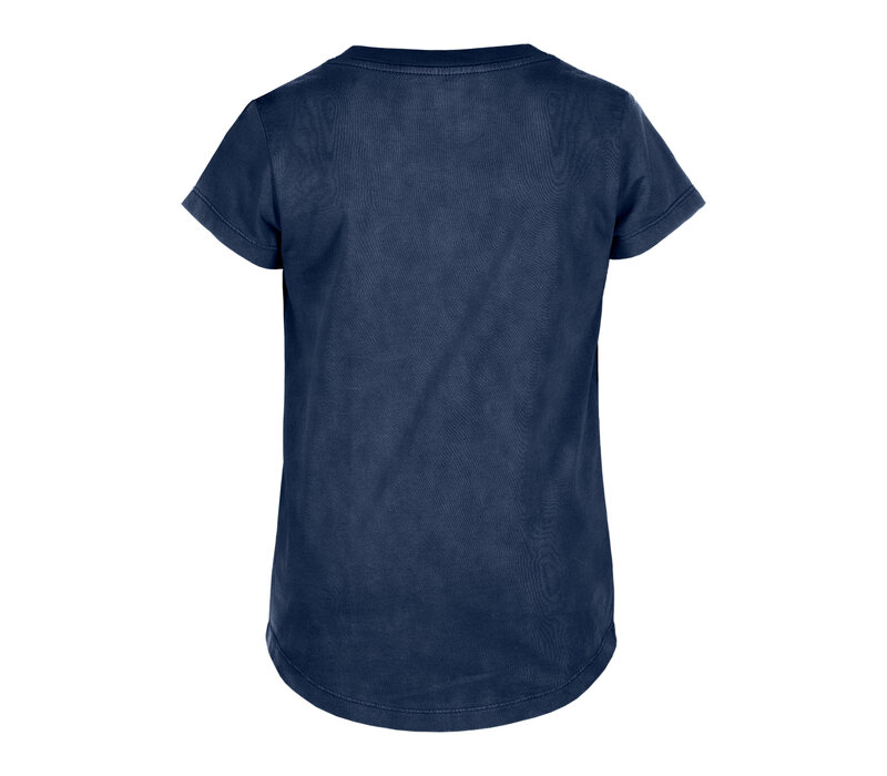 GIRL'S CHARCOAL NAVY GRAPHIC T-SHIRT