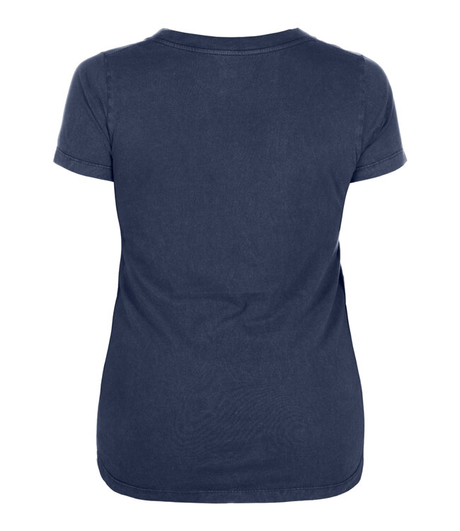 T-SHIRT GRAPHIQUE BLEU MARIN CHARBON FEMME