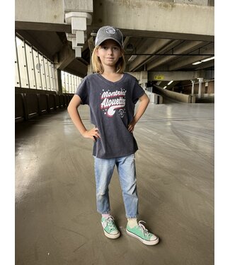 New Era GIRL'S CHARCOAL NAVY GRAPHIC T-SHIRT