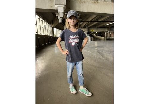 New Era GIRL'S CHARCOAL NAVY GRAPHIC T-SHIRT