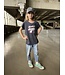 New Era T-SHIRT GRAPHIQUE BLEU CHARBON FILLE