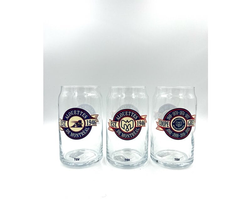 LOT DE 6 VERRES AUX LOGOS EMBLÉMATIQUES