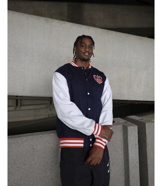 Style & Ease NAVY VARSITY JACKET