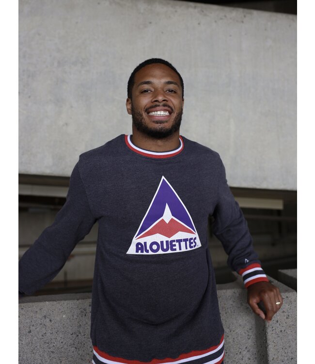 DELTA LOGO DARK GREY CREWNECK