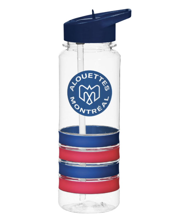 PLASTIC BANDED WATER BOTTLE 25 OZ