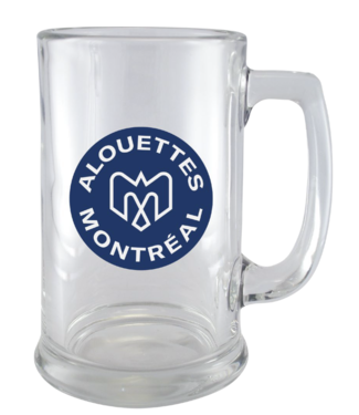 INGLASCO BEER STEIN GLASS 15 OZ