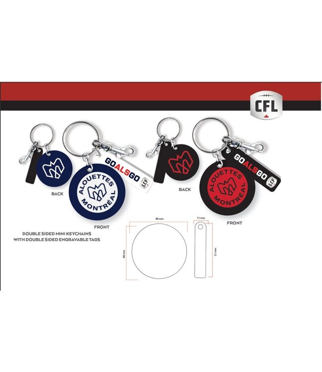 Mini porte-clés recto verso