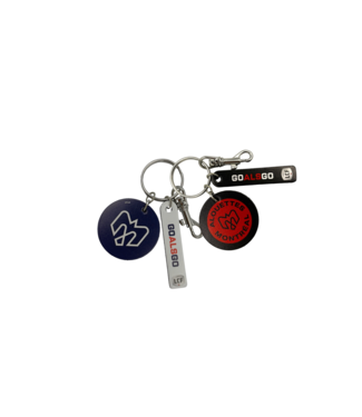 LEATHER TREATY DOUBLE SIDED MINI KEYCHAIN