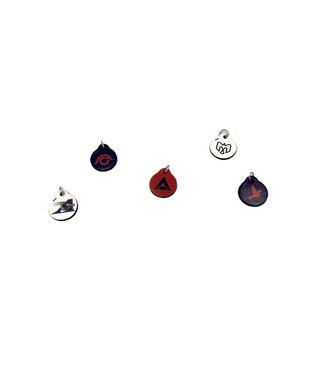 LEATHER TREATY SINGLE SIDED ROUND CHARM