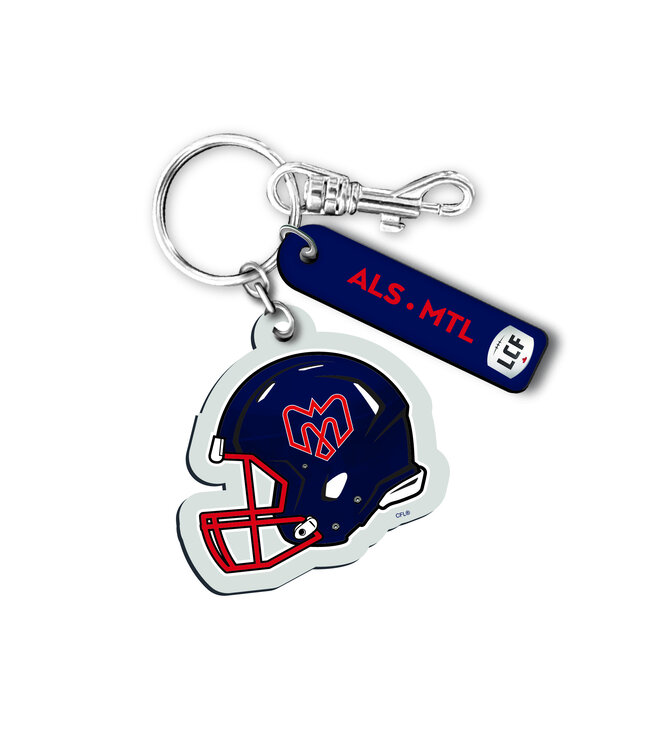 Porte-clés casque Alouettes  recto verso
