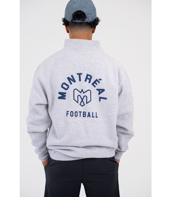 DOMINIC GREY 1/4 ZIP FLEECE