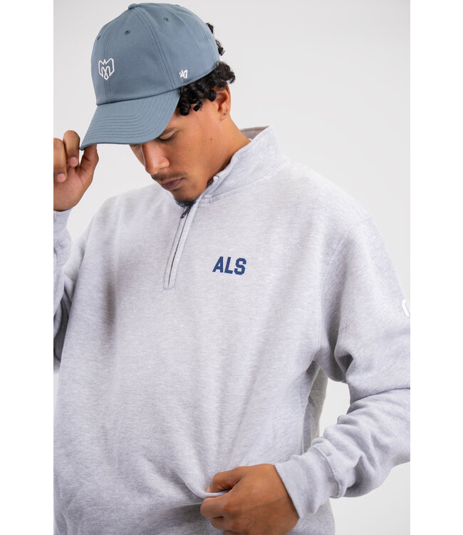 DOMINIC GREY 1/4 ZIP FLEECE