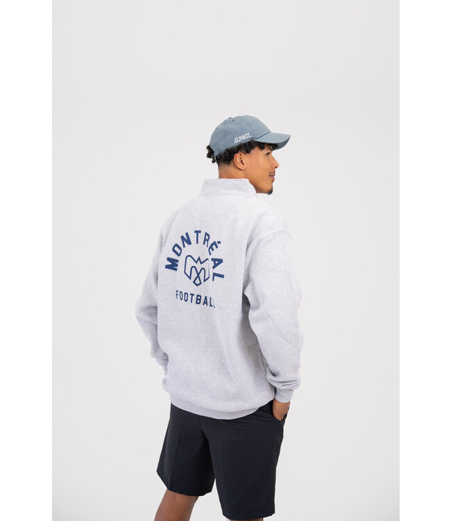 DOMINIC GREY 1/4 ZIP FLEECE