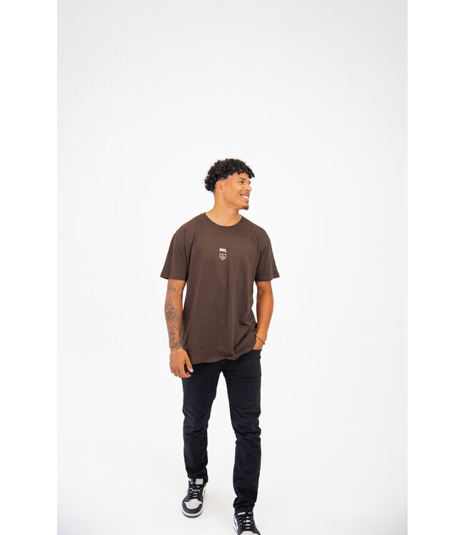 BROWN GRAPHIC T-SHIRT